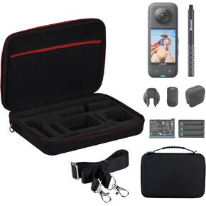 حقيبة حمل Hisewen لكاميرا Insta360 X3، حقيبة تخزين حقيبة سفر صلبة متوافقة مع ملحقات Insta360 X3 وكاميرات Insta360 One X3 X2 X in Kuwait