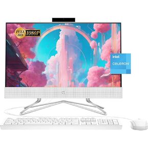 HP All-in-One Desktop Computer | 21.5" FHD 1920 x 1080 Display | 32GB RAM | 1.5TB Storage | Wired Keyboard & Mouse | Webcam | RJ-45 | Intel Dual-Core Processor | w/WOWPC Bundle | Windows 11 Pro