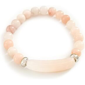 Blue Drop 8mm Healing Crystal Beads Stretch Bracelet For Women Men Rose Quartz Bracelet Handmade Good Luck Energy Healing Stone Beaded Bangle Bracelet Jewelry Gifts