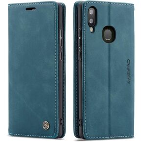 Galaxy A20 Case,Galaxy A30 Case,Bpowe Leather Wallet Case Classic Design with Card Slot and Magnetic Closure Flip Fold Case for Samsung Galaxy A20/Galaxy A30 (Wine red)