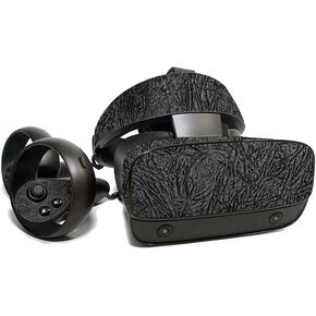MightySkins Skin for Oculus Rift S - Black Leather | Protective, Durable, and Unique Vinyl Decal wrap Cover | Easy to Apply, Remove, and Change Styles | Made in The USA