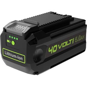 New 40V 5000Mah Battery Replacement for Greenworks 40V 5.0Ah Lithium-Ion Battery,Compatible with All Your Greenworks 40V Tools.