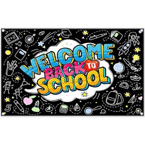 ZTHMOE 72x43inch Welcome Back to School Backdrop Everyone Has A Chance to Make A Difference Photography Background Classroom Banner Party Decorations Photo Props in Kuwait