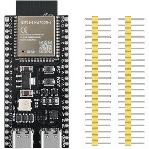 ESP32 S3 Development Board N8R8 ESP WROOM 32 S3 IoT Type-C Core Hat, Dual Type-C ESP32-S3 DevKitC 1 Industrial Internet of Things (IIoT) Smart Home Automation Cores Microcontroller Processor
