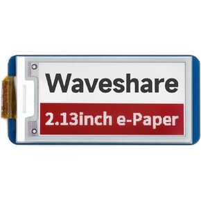 Waveshare 2.13inch E-Paper E-Ink Display Module (B) for Raspberry Pi Pico 212×104 Pixels Red/Black and White with SPI Interface