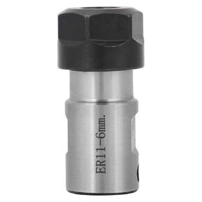 Collet Chuck Holder 5mm 6mm 8mm Extension Rod Milling Holder Straight Motor Shaft Chuck Collet Tool Holder C16 ER11 35L CNC Router Collets (6mm Shaft Diameter)