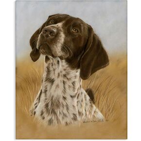 Stupell Industries Pointer Hunting Dog Canvas Wall Art Design by Victoria Schultz