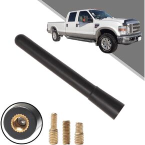 هوائي بديل قصير 4 بوصة متوافق مع شاحنة Ford F250 1980-2019، استقبال FM/AM محسّن.