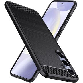 Designed for Google Pixel 9/Pixel 9 Pro Case,Flexible TPU [Brushed Texture] [Anti-Slip] Shockproof Military Protection Bumper Phone Case,Slim Case Cover for Pixel 9,Black