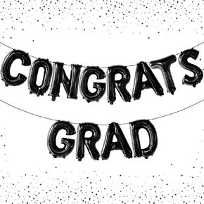 KatchOn, Gold Congrats Grad Balloons - 16 Inch | Gold Congrats Grad Banner Balloons for Gold Graduation Decorations Class of 2024 | Gold Congratulations Balloons, Graduation Balloons Class of 2024