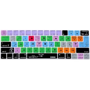 XSKN 2016 New Shortcut Design Series Keyboard Skin Cover for Touch Bar Models MacBook Pro 13 (A1706,A1989) & MacBook Pro 15 (A1707, A1990), US EU Universal Version (Logic)