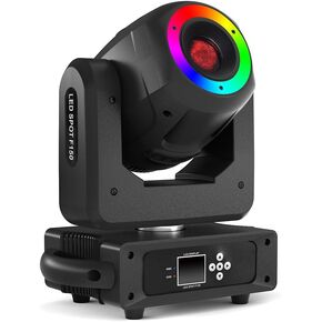 Lyre 100W 7 Colors+8 Gobos Led Spot DMX 512 15Ch Moving Head Stage Lights Focus 5 Facet Prism Effect Lightings for DJ Disco Party Light