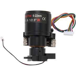 6-22mm Electric Zoom Lens High-Definition Automatic Zoom Correction D14 Mount Fixed Aperture Industrial Lens Camera Accessories are Suitable for Camera