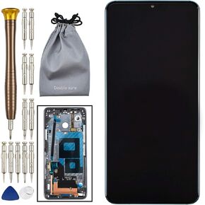 LCD Touch Digitizer Display Screen with Frame Replacement for LG G7 ThinQ LM-G710 LM-G710N LM-G710VM G710 G710EM New Platinum Gray