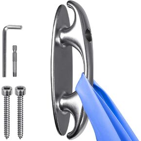 Resistance Band Wall Anchors, Stainless Steel Wall Mounted Anchors for Resistance Training, Heavy Duty Workout Hook for Home Gym Physical Therapy and Strength Training, 2000 LB Capacity, 3 Pack
