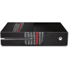 MightySkins Skin Compatible with Microsoft Xbox One - Thin Red Line | Protective, Durable, and Unique Vinyl Decal wrap Cover | Easy to Apply, Remove, and Change Styles | Made in The USA