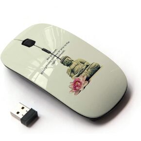 [ Optical 2.4G Wireless Mouse [ Buddha Lotus Flower Meditation Quote ]