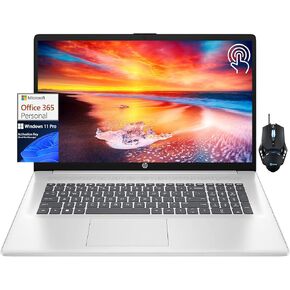 HP 2024 Newest 17 Touchscreen Laptop for Business,17.3" HD+ Display, Intel Pentium Silver N5030, 64GB RAM, 2TB SSD, 1-Year Office 365, Windows 11 Pro, UHD Graphics, Webcam, WiFi, with Cefesfy Mouse