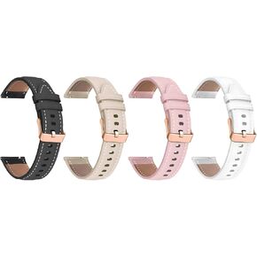 18mm Quick Release Leather Watch Band for Garmin Vivoactive 4s Forerunner 255s 265s Venu 3s Sq 2, Extended Spring Bar