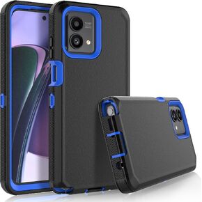 for Motorola Moto G Stylus 5G 2023 Case, Heavy Duty Armor Rugged Drop Protection Shockproof Protective Hard Plastic Cover Rubber Bumper Dual Layer Hybrid Phone Case, Black