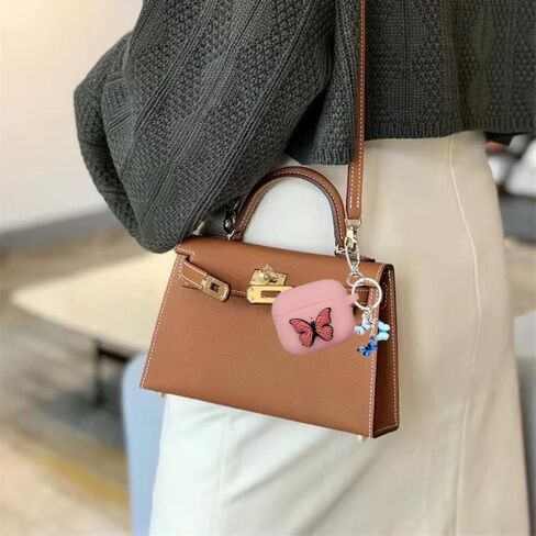 حافظة على شكل فراشة لجهاز Airpod 3، حافظة Airpods 3rd Gen لطيفة لجهاز Apple AirPods الجيل الثالث (2021)، ملحقات حافظة سيليكون واقية مضحكة مع سلسلة مفاتيح فراشة للنساء والفتيات (أزرق) in Kuwait