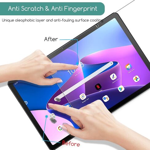 KEANBOLL 2 Pack Designed for Lenovo Tab M10 Plus 3rd Gen 10.6 Inch 2022 Tempered Glass Screen Protector (TB125FU TB128FU TB128XU), 9H Hardness, Anti Scatch, Case Friendly in Saudi Arabia