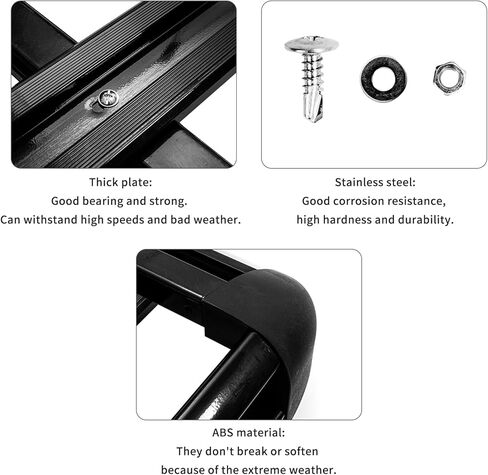 50 بوصة حامل سقف حامل البضائع مضاد للصدأ خفيف الوزن من الألومنيوم العالمي سقف سلة على السطح سلة البضائع حامل الأمتعة العلوي للسيارة، فضي in Kuwait