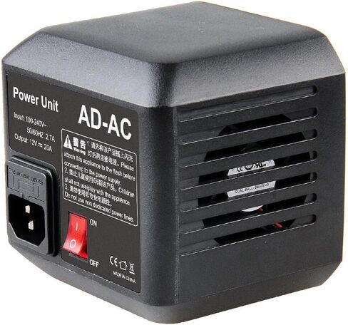 GODOX AD-AC محول مصدر الطاقة AC مع كابل 16.4 بوصة/5 متر لـ Godox AD600 AD600B AD600M AD600BM Flashpoint، XPLOR 600 فلاش ستروب لايت in Kuwait