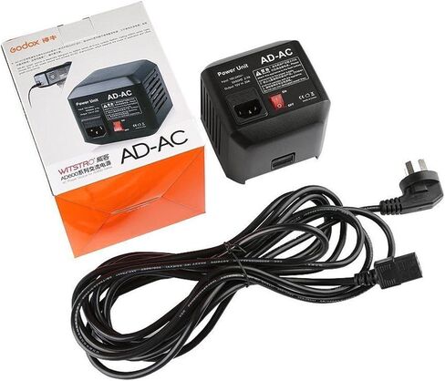 GODOX AD-AC محول مصدر الطاقة AC مع كابل 16.4 بوصة/5 متر لـ Godox AD600 AD600B AD600M AD600BM Flashpoint، XPLOR 600 فلاش ستروب لايت in Kuwait