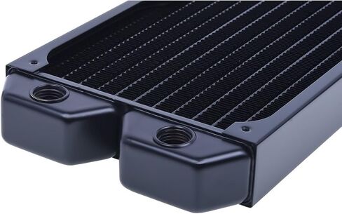 Alphacool NexXxos ST30 Full Copper Black Radiator (360mm) and Apex Stealth Metal Power Fans (3000 RPM) Bundle, Chrome in Saudi Arabia