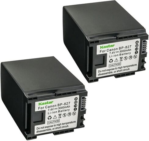 Kastar 4-Pack BP-827 Battery 7.4V 3000mAh Replacement for Canon Vixia FS10, Vixia FS100, Vixia FS11, VIXIA HG20, VIXIA HG21, VIXIA HF G10 HFG10, VIXIA HF G20 HFG20, VIXIA HF G30 HFG30 Camcorder in Saudi Arabia