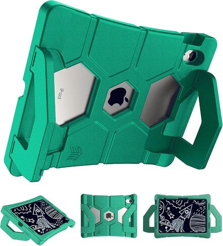 STM Goods Duxling iPad 10th Generation Case for Kids - Ultra-Protective, Two-Handle Design Allows for Easy Carry and Functions as a Multi-Angle Stand - Ideal for Parents, Teachers, Students - Green in Kuwait