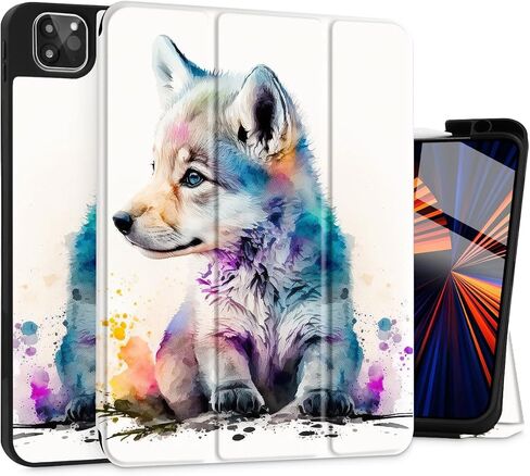 Tuiklol for New iPad Pro 11 inch Case 2022 2021 2020 2018 (1/2/3/4 Gen), Convenient Magnetic Attachment, Pencil Holder, Auto Wake/Sleep, Trifold Stand Smart Case with Soft Back, Composition Book in Saudi Arabia