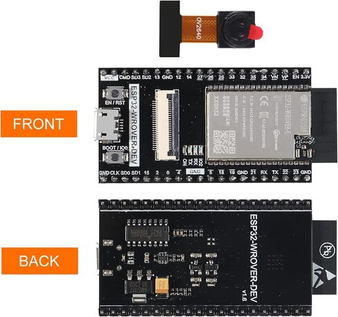 3 قطع ESP32-WROVER لوحة تطوير ESP32 مع كاميرا واي فاي بلوتوث للغات برمجة Arduino IDE ولغة C وM MicroPython(ESP32-WROVER) in Saudi Arabia