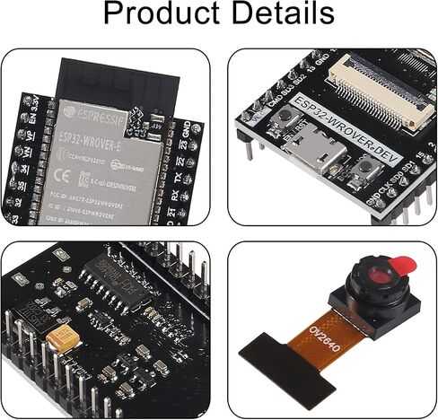 3 قطع ESP32-WROVER لوحة تطوير ESP32 مع كاميرا واي فاي بلوتوث للغات برمجة Arduino IDE ولغة C وM MicroPython(ESP32-WROVER) in Saudi Arabia