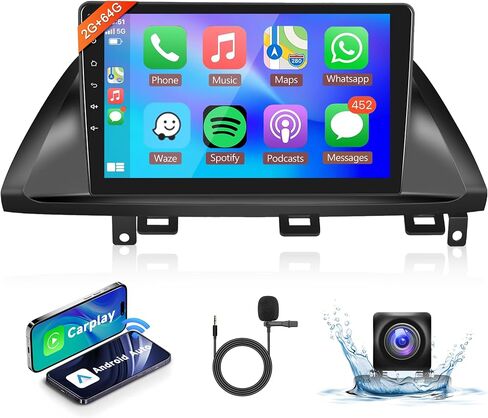 راديو سيارة ستيريو 2G 64G Android لسيارة Honda Odyssey 2005-2010، Carplay Android Auto، شاشة لمس 10 بوصة مع نظام ملاحة GPS WiFi Bluetooth Mirror Link FM RDS كاميرا احتياطية SWC in Saudi Arabia