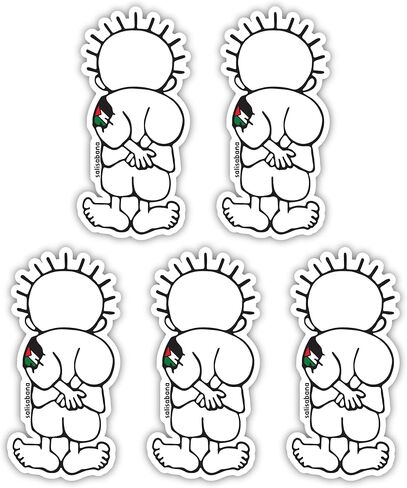 5pc Handalah Palestine Boy Waterproof Vinyl Sticker Hanzala Palestine Flag Laptop Decal Free Palestine Cartoon Water Bottle Sticker Aesthetic Birthday Gift National Palestinian Flag Car Sticker Set in Saudi Arabia