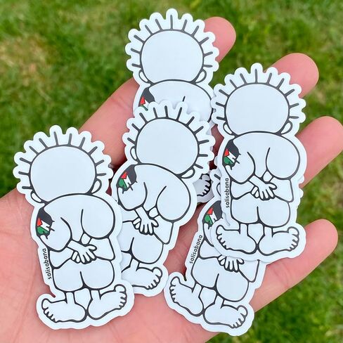 5pc Handalah Palestine Boy Waterproof Vinyl Sticker Hanzala Palestine Flag Laptop Decal Free Palestine Cartoon Water Bottle Sticker Aesthetic Birthday Gift National Palestinian Flag Car Sticker Set in Saudi Arabia