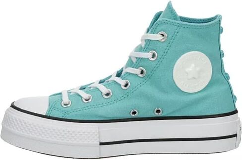 منصة قماشية عالية الجودة من Converse للجنسين Chuck Taylor All Star - نمط إغلاق بأربطة - أزرق مخضر 6.5 in Saudi Arabia