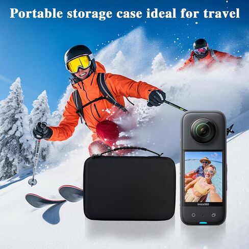 حقيبة حمل Hisewen لكاميرا Insta360 X3، حقيبة تخزين حقيبة سفر صلبة متوافقة مع ملحقات Insta360 X3 وكاميرات Insta360 One X3 X2 X in Kuwait