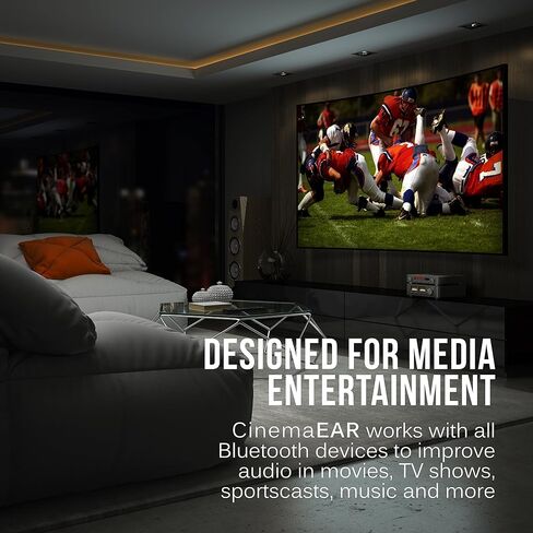 سماعات الرأس MEE audio Matrix Cinema Bluetooth اللاسلكية مع زمن الوصول المنخفض aptX وتحسين الصوت CinemaEAR للحصول على صوت أكثر وضوحًا في البرامج التلفزيونية والأفلام (متجددة) in Saudi Arabia