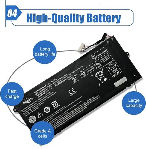 استبدال بطارية الكمبيوتر المحمول Dentsing AP13J4K AP13J3K لجهاز Acer Chromebook 11.6 بوصة 11 C720 C720P C740 Series Notebook KT.00304.001 KT.00303.001 CB3-431-C5EX 11.4V 44.6Wh 3920mAh (كابل طويل 6 سم) in Saudi Arabia