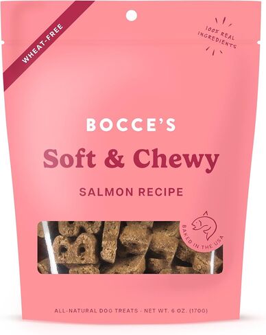 Bocce's Bakery Berry Sorbet Treats for Dogs, Wheat-Free Everyday Dog Treats, Made with Real Ingredients, Baked in The USA, All-Natural Soft & Chewy Cookies, Strawberry, Blueberry & Vanilla, 6 oz in Saudi Arabia