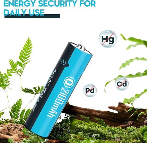 USB Rechargeable 1.5V Lithium Batteries AA Size,Long-Lasting Double A Battery 2100mAh（3200mWh） with Charging Cable 8 Pack for Blink Outdoor Camera, Xbox in Saudi Arabia
