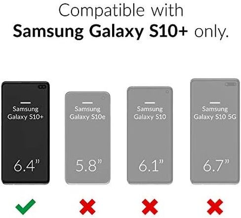 حافظة Crave Dual Guard لهاتف Galaxy S10+، حافظة مزدوجة الطبقات مضادة للصدمات لهاتف Samsung Galaxy S10+، S10 Plus (6.4 بوصة) - أخضر غابة in Kuwait