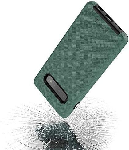 حافظة Crave Dual Guard لهاتف Galaxy S10+، حافظة مزدوجة الطبقات مضادة للصدمات لهاتف Samsung Galaxy S10+، S10 Plus (6.4 بوصة) - أخضر غابة in Kuwait