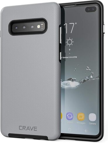 حافظة Crave Dual Guard لهاتف Galaxy S10+، حافظة مزدوجة الطبقات مضادة للصدمات لهاتف Samsung Galaxy S10+، S10 Plus (6.4 بوصة) - أخضر غابة in Kuwait