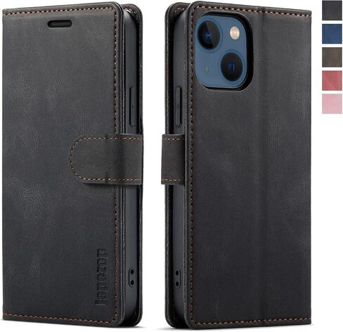 japezop Case for iPhone 13 5G, iPhone 13 Wallet Case with [RFID Blocking] Credit Card Slots Folio Magnetic Stand,Leather Flip Case Wallet for iPhone 13 5G 6.1 Inch (Coffee) in Kuwait