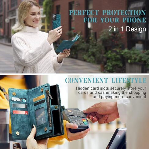حافظة هاتف Asuwish لهاتف Samsung Galaxy Note 20 Glaxay Note20 5G بسحاب محفظة غطاء قابل للفصل مع واقي شاشة من الزجاج المقسى وحامل بطاقة قلاب خلية Gaxaly Notes 20s Twenty Not S20 Women Black in Kuwait