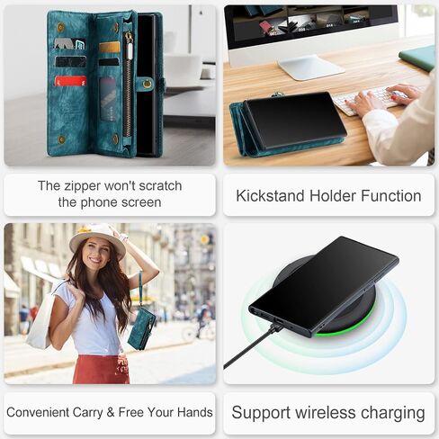 حافظة هاتف Asuwish لهاتف Samsung Galaxy Note 20 Glaxay Note20 5G بسحاب محفظة غطاء قابل للفصل مع واقي شاشة من الزجاج المقسى وحامل بطاقة قلاب خلية Gaxaly Notes 20s Twenty Not S20 Women Black in Kuwait